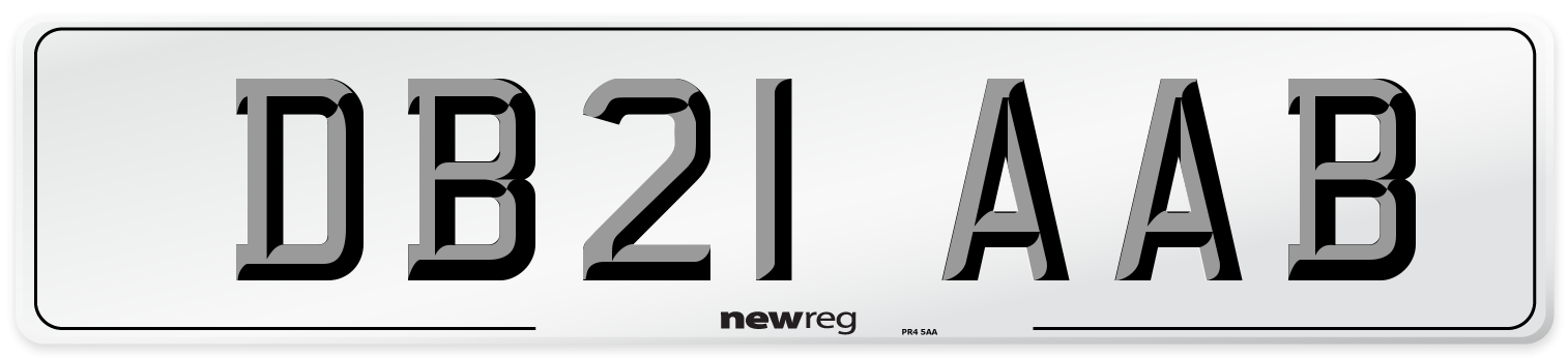 DB21 AAB Number Plate from New Reg
